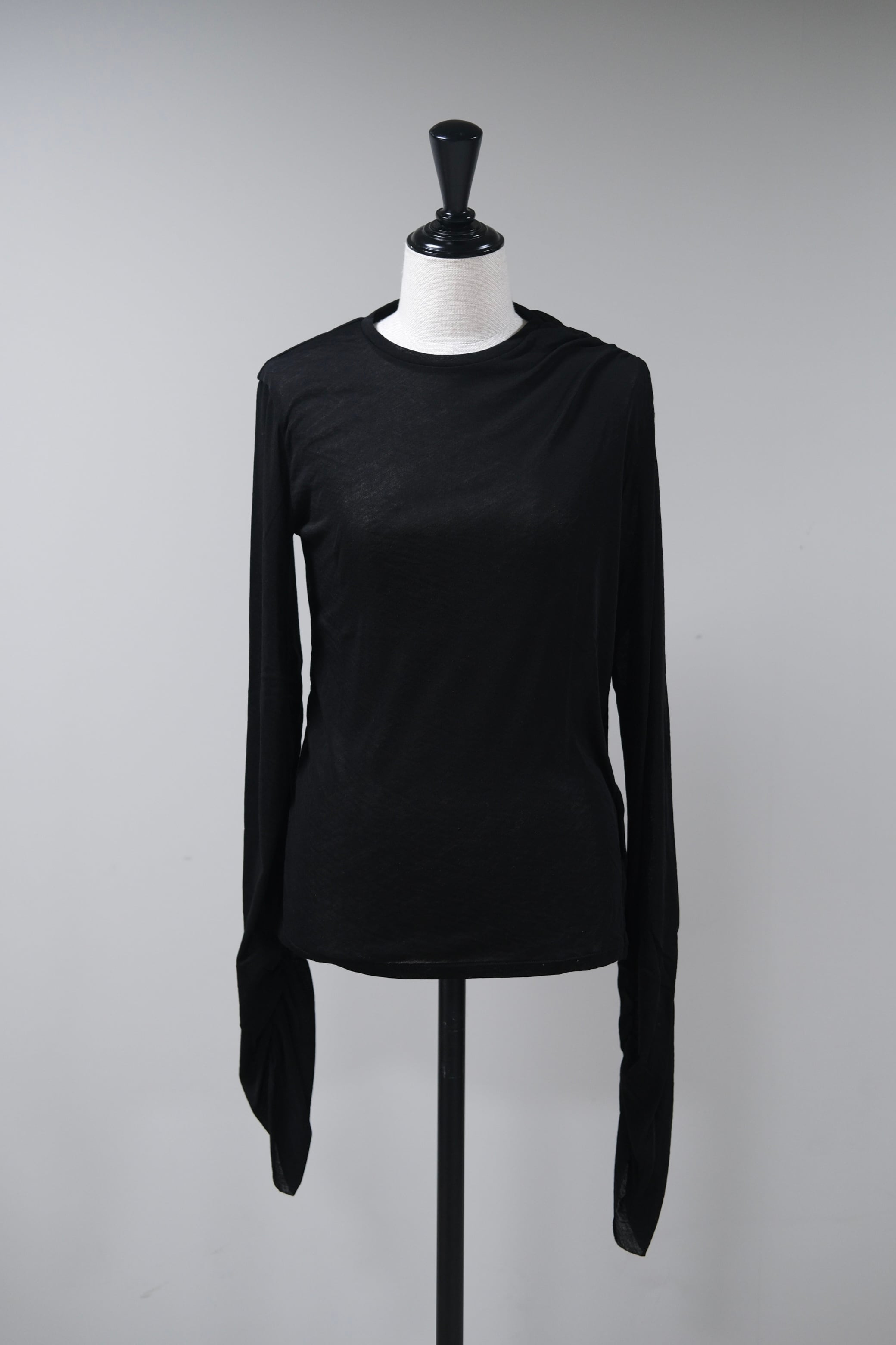 【JUN MIKAMI】 ドレープL/S -black-