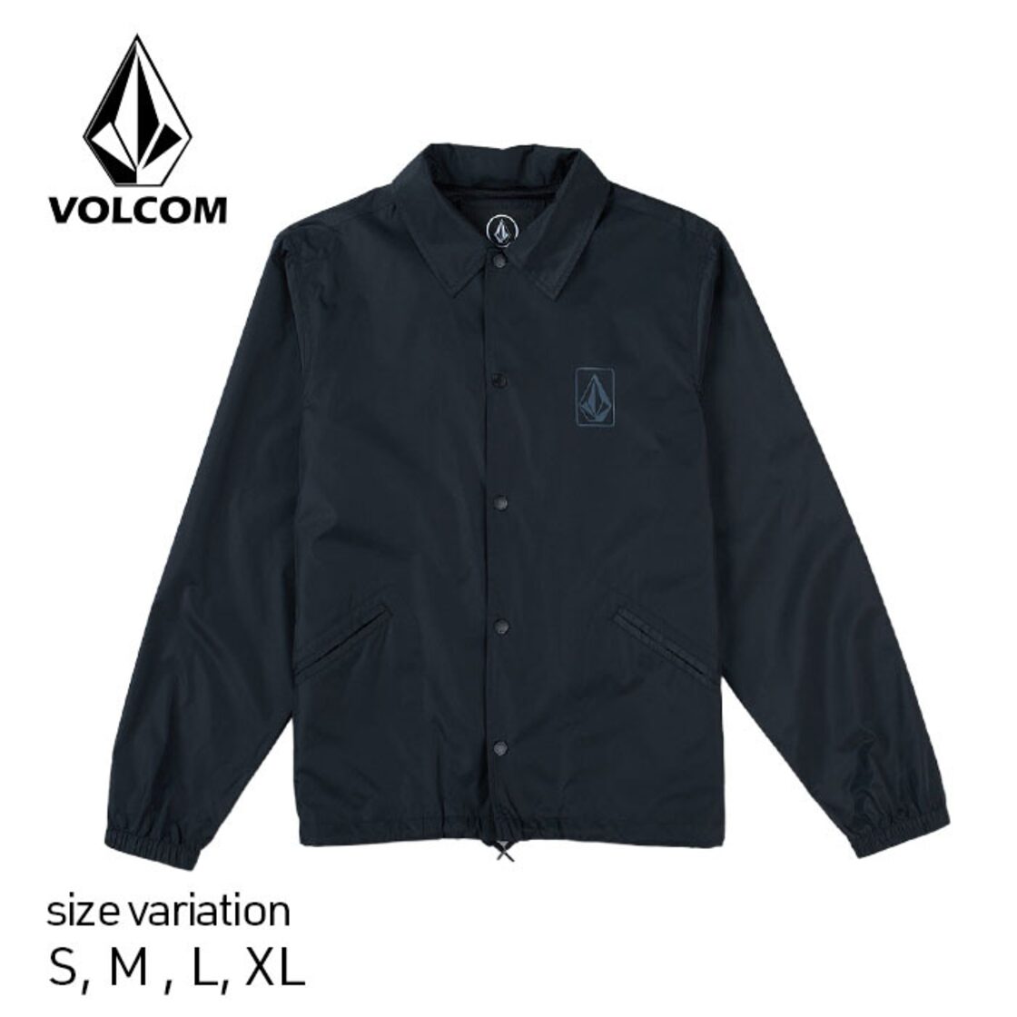 VOLCOM SKATE Skate Vitals Coach Jacket BLACK ボルコム コーチ  