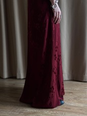 MADE IN U.S.A. burgundy embroidered maxi dress-5300-7