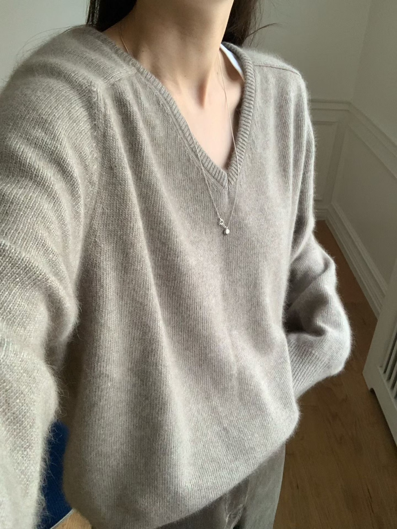 (予約) fl lanel / Soft raccoon v knit 3color