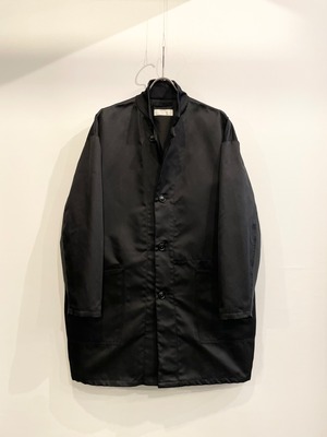 T/f Lv6 loose fit polyester dobby work coat - black