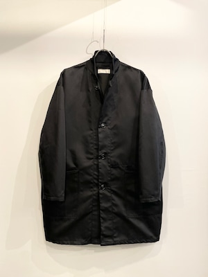 T/f Lv6 loose fit polyester dobby work coat - black