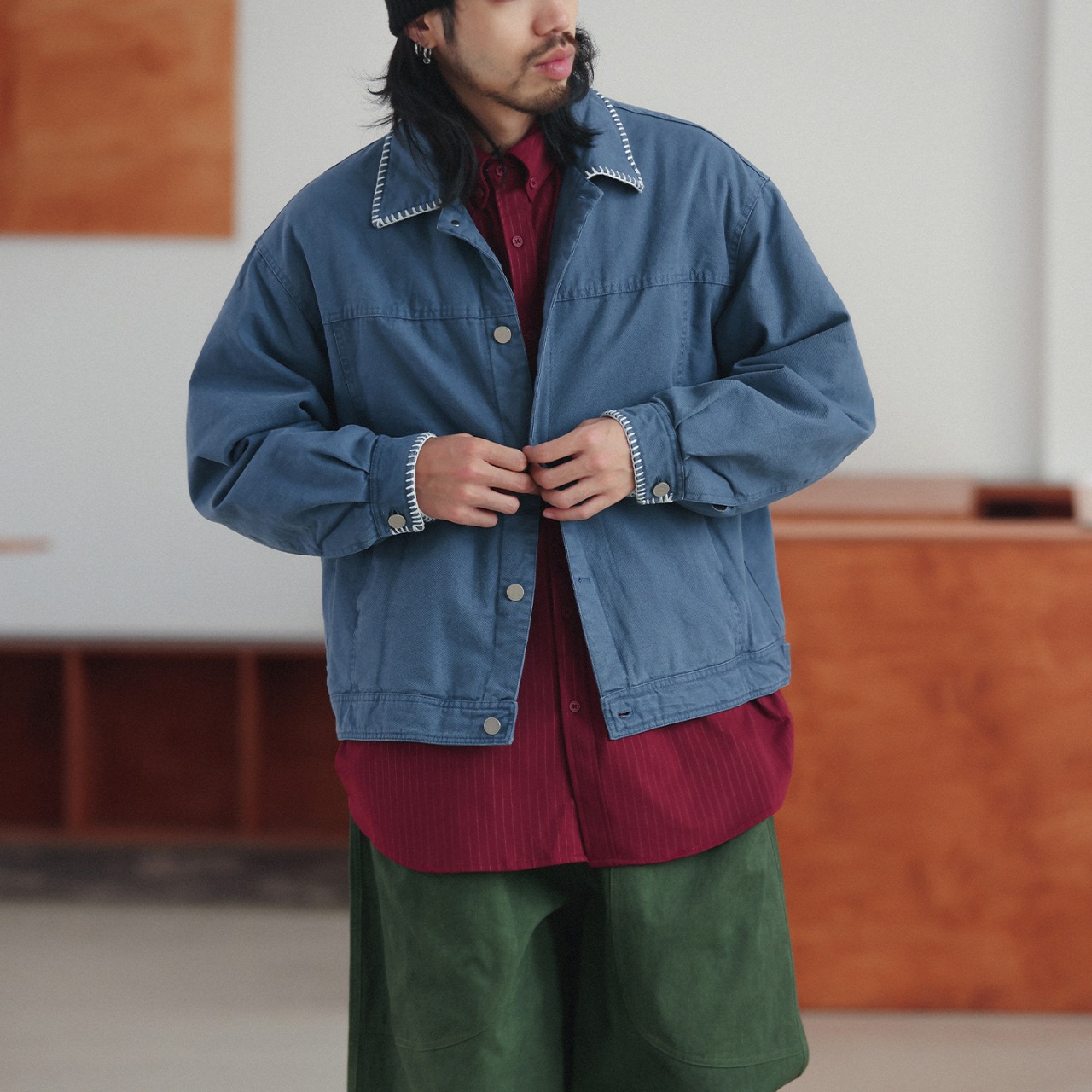 ノーカラーリラックスジャケット K5440 - 3