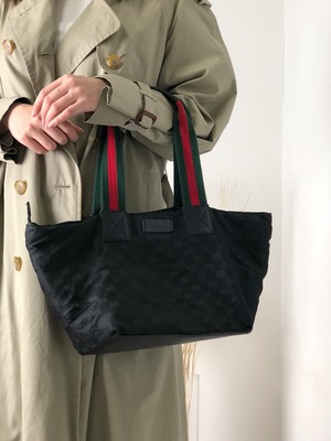 GUCCI グッチ GG シェリーライン ハンドバッグ ブラック vintage ヴィンテージ オールド gjg75f