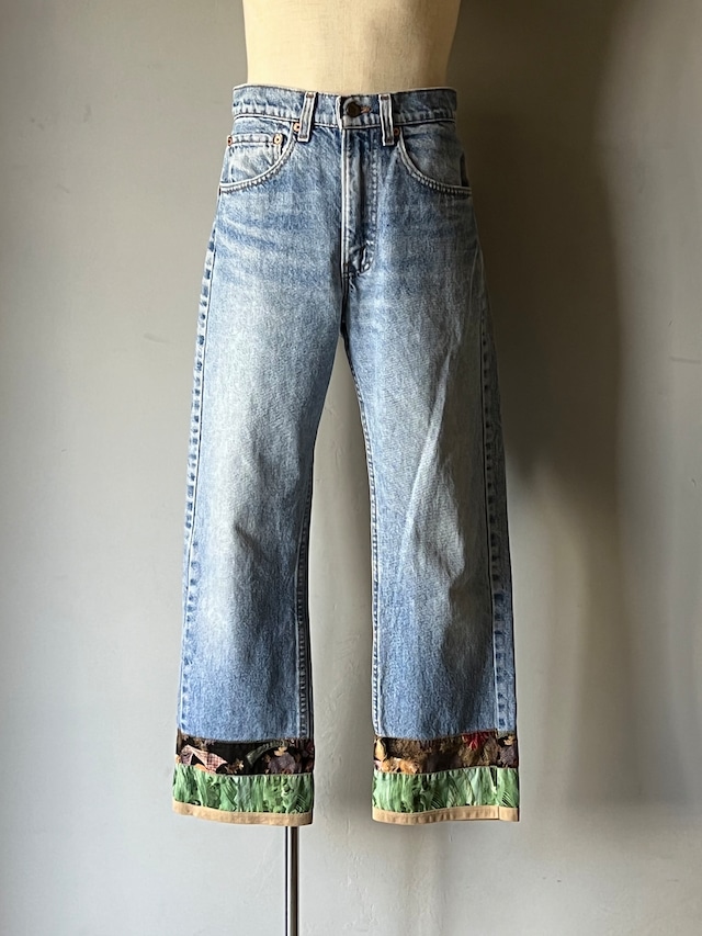 Made in USA "Levi's501"オリエンタルリメイクデニムパンツ