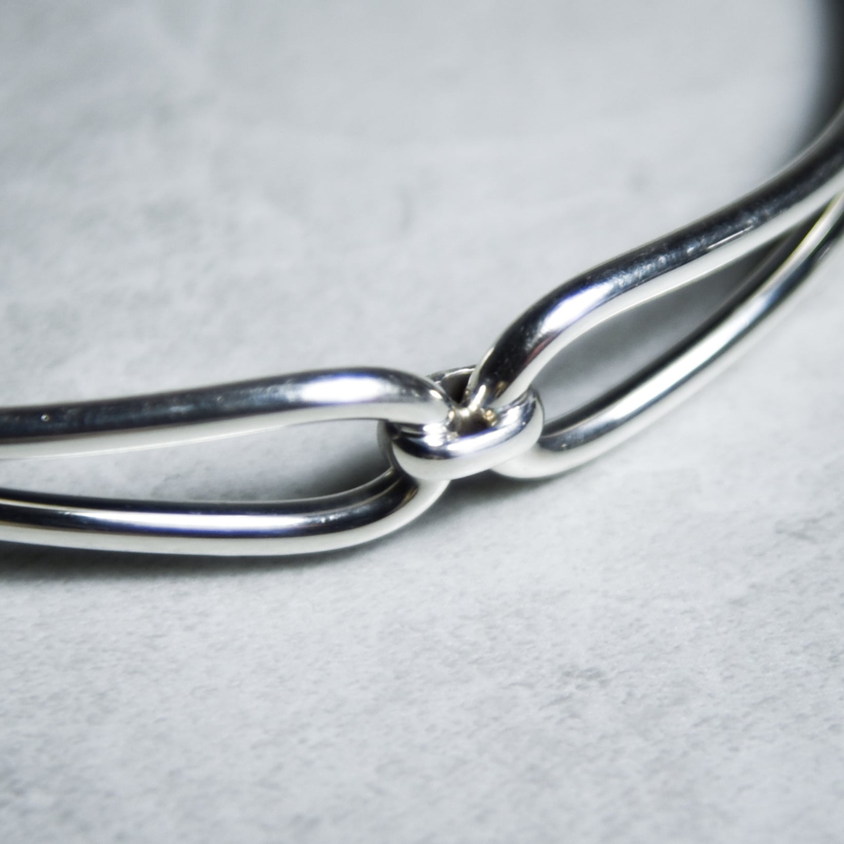 British Vintage Silver Open Line Bangle イギリス ヴィンテージ