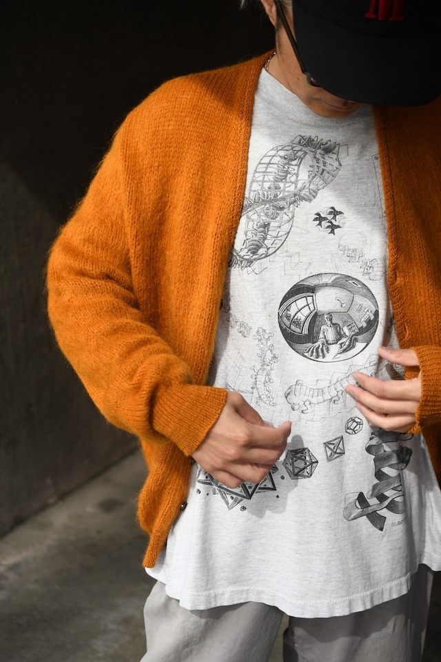 OK／60's "NATIONAL" mohair knit cardigan