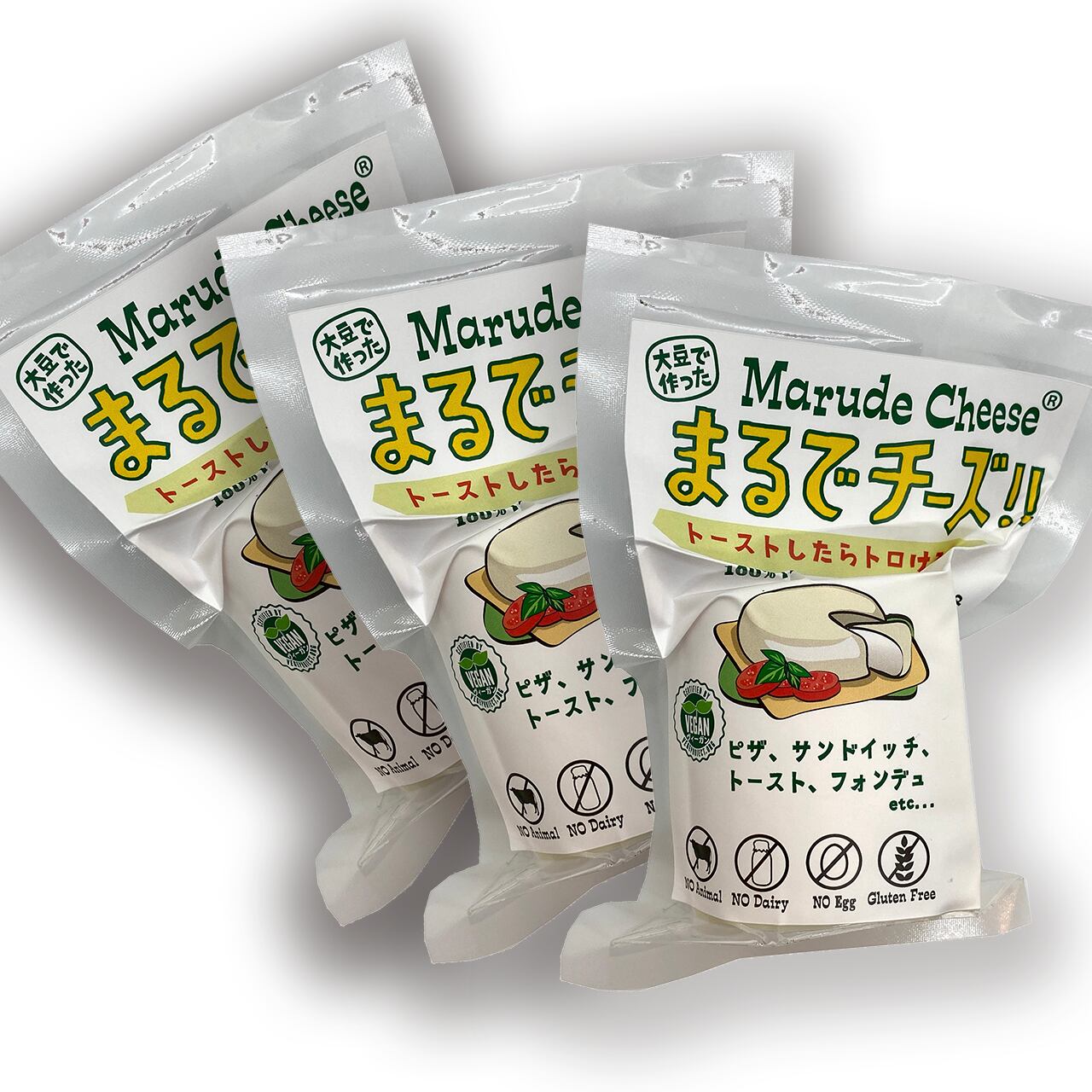 豆乳で作った まるでチーズ セミハードタイプ 120g X 3個セット Marude Cheese Soy Cheese Semi Hard Type 120g X 3 Block Set Terra Foods