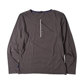 R.NEWBOLD アールニューボールド ヘンリーネック 長袖Tシャツ L/チャコールグレー