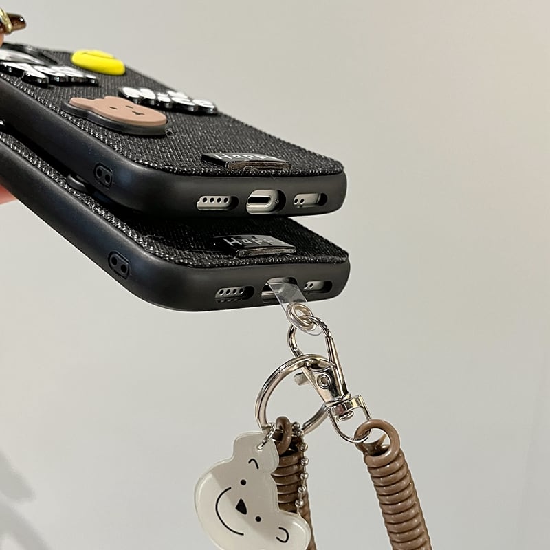 iPhone 15Pro Max ケース クマ ミラー付き スタンド機能 ディズニー