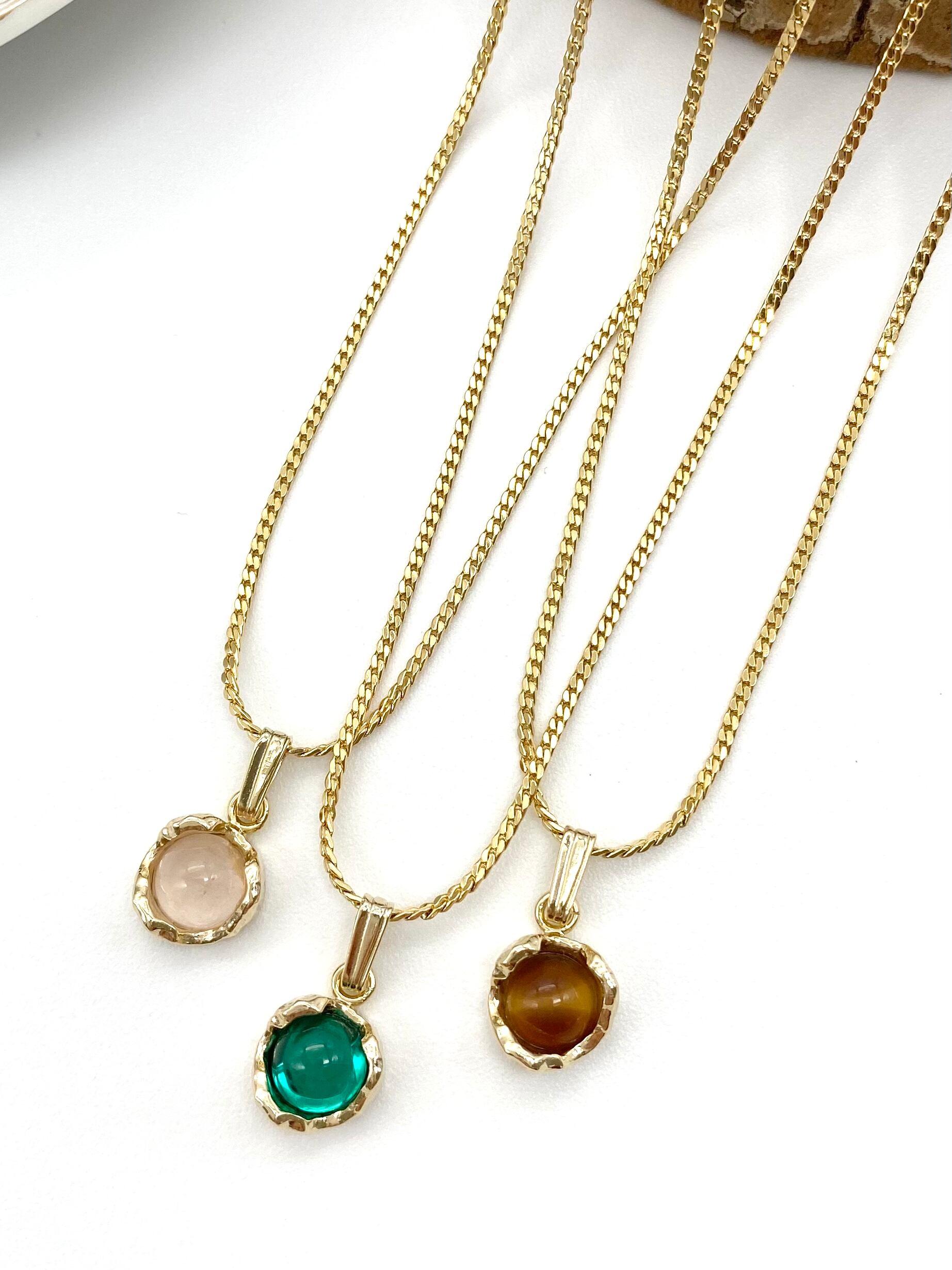 "in the rough" necklace | gold