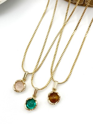"in the rough" necklace | gold
