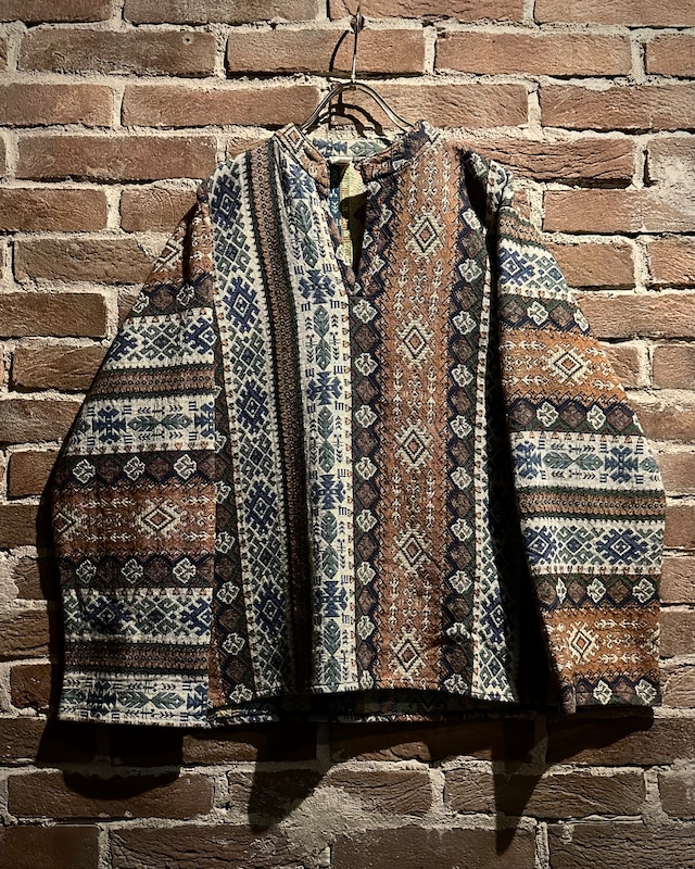 【Caka act3】Ethnic Pattern Vintage Loose Goblin Pullover