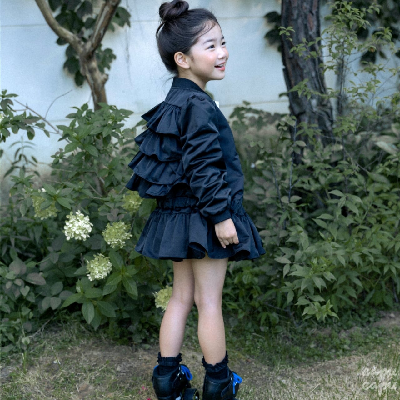 ジャケット・ブルゾン wonnyribbon autumn p-frill jacket skirt sold out»ブラック S(80~95サイズ)«wonny ribbon» Autumn P-frill