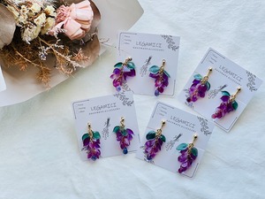 藤の花（ピアスorイヤリング）PINK PURPLE