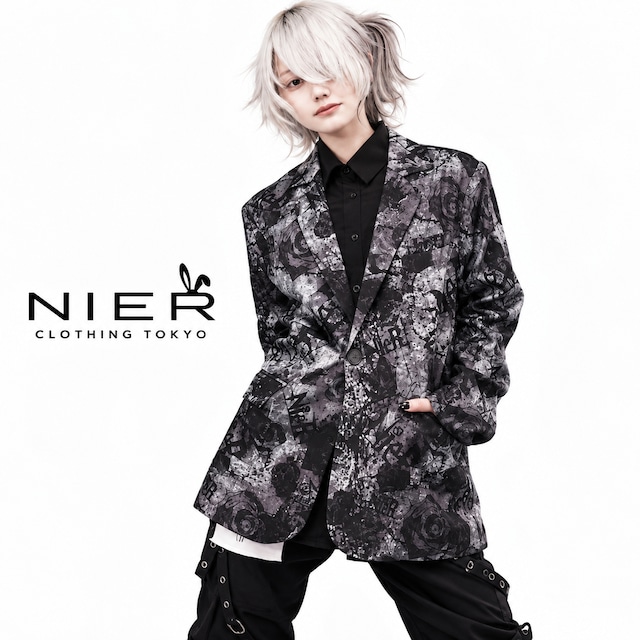 BLACK BLOOM JACKET -HEART ROSE-