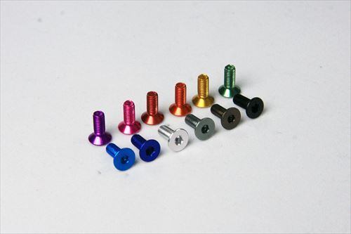 R31M066〜B】 ジュラルミンヘックス皿ビス M3×10mm 5個(生産継続色