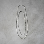 INTÉRIM / TAXCO SILVER SQUARE CHAIN PAIR NECKLACE