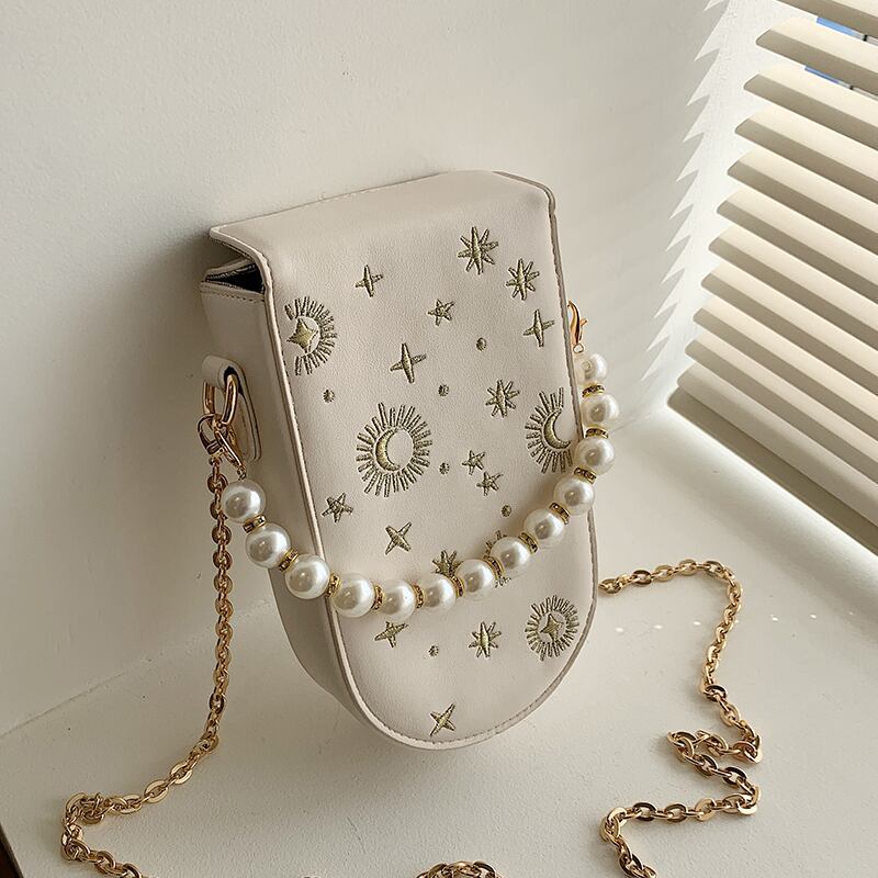 パールチェーン 真珠 ハンドバッグ Tiancai_Wing_Bag83822858554