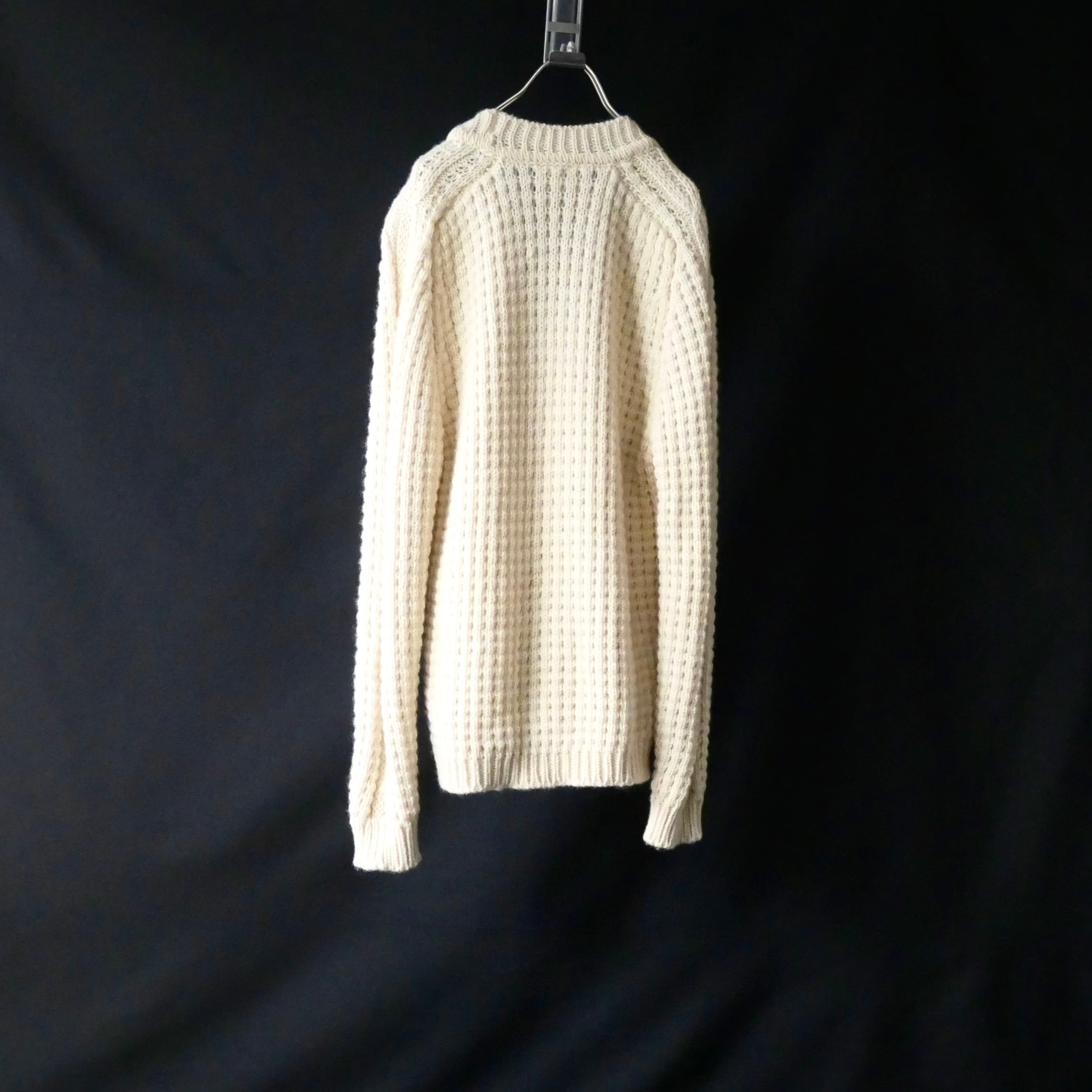 Made in lreland ivory fisherman knit cardigan アイルランド製