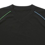 【SPALDING】バレーボールTシャツ ラグランアイコン ブラック