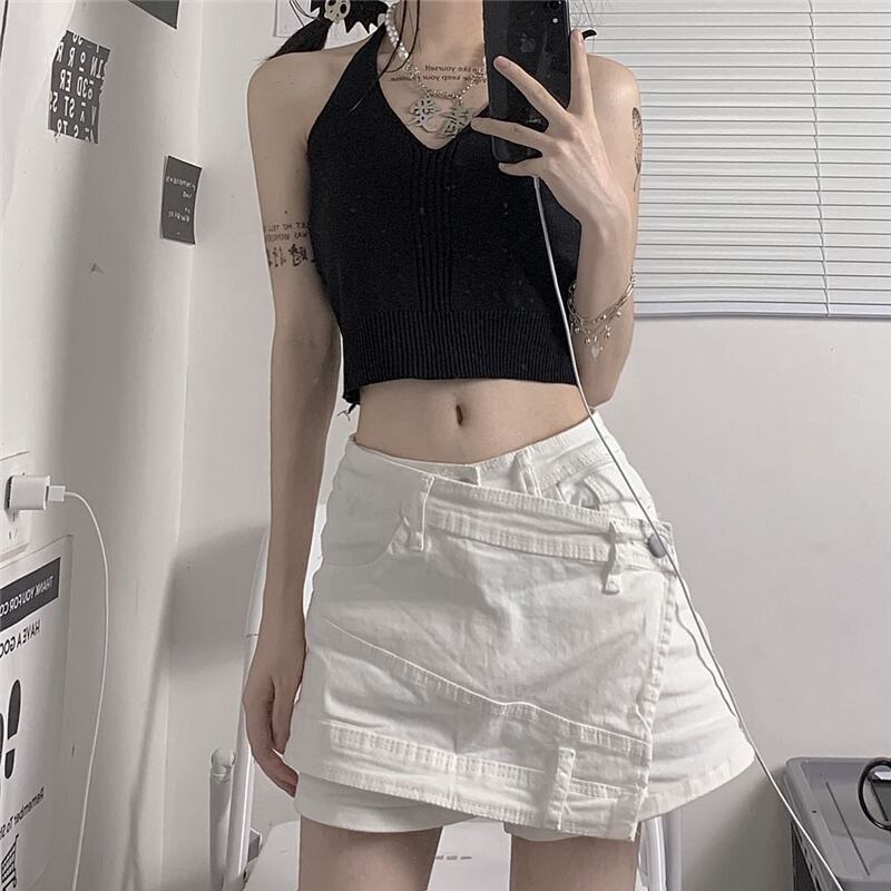 スタイルサマーホルタースリムノースリーブトップス 夏物 ケッペル93870288682