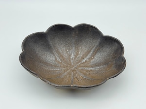 堂本正樹　輪花鉢（大）黒釉