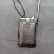 leather wallet multi shoulder bag/silver