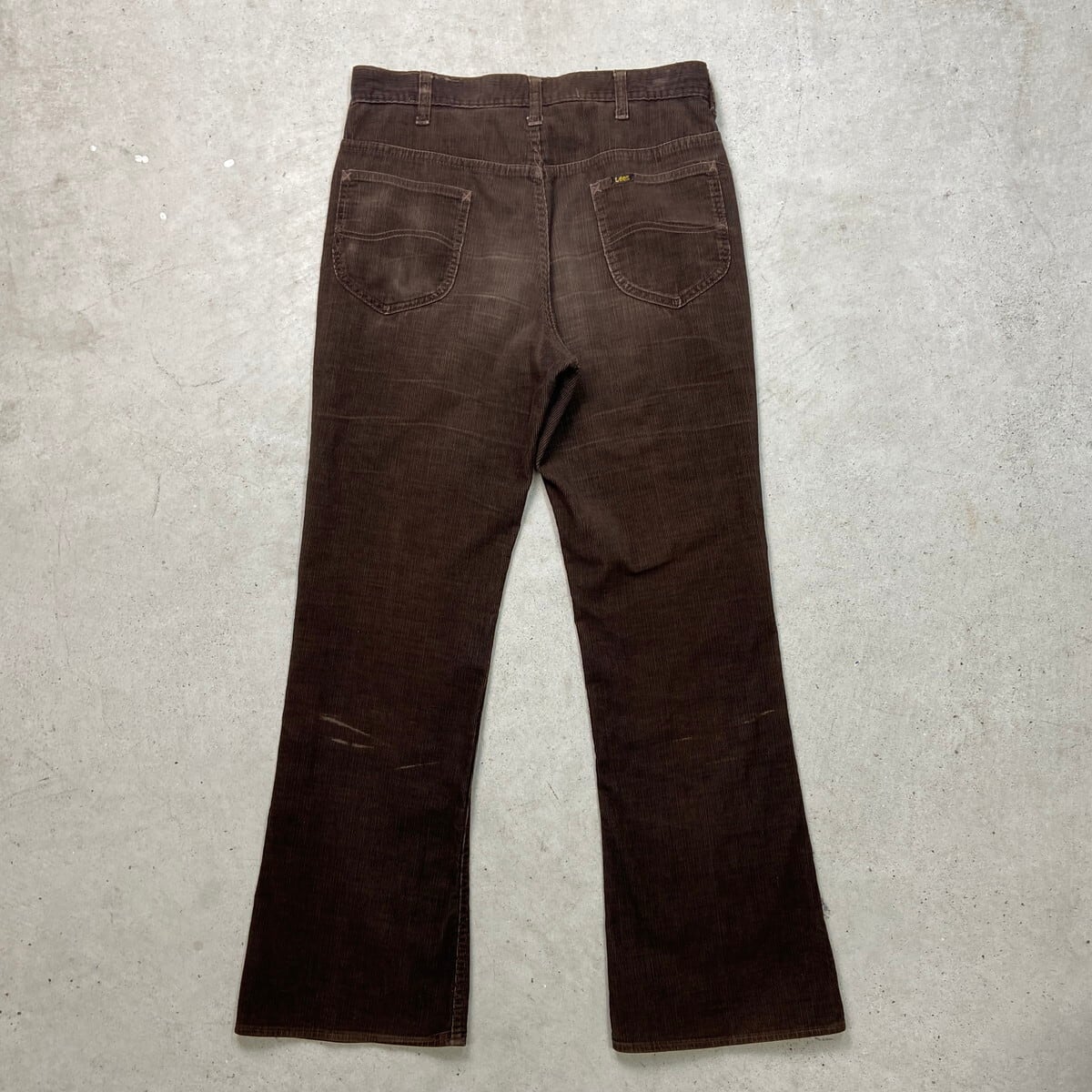 70年代 USA製 Lee フレアパンツ 細畝 コーデュロイパンツ メンズW33