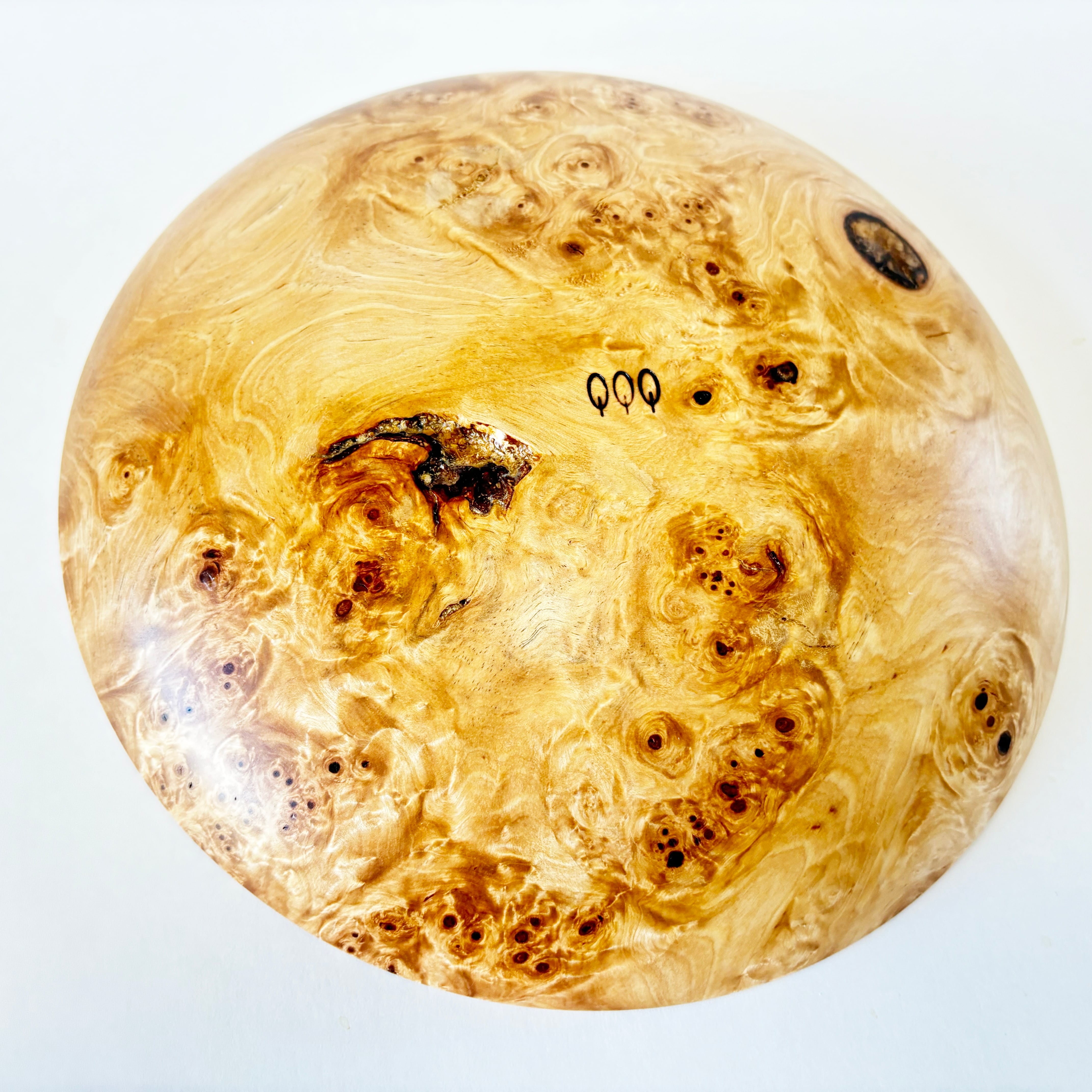黄金樟茶皿【黄金樟瘤（マーブルウッド瘤）高級茶皿コレクション 岳樺瘤 深皿 一点もの | 工房 十勝の木のうつわ web shop