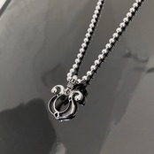 RHYTHMIC HORSESHOE BALL CHAIN NECKLACE / リズミックホースシューボールチェーンネックレス