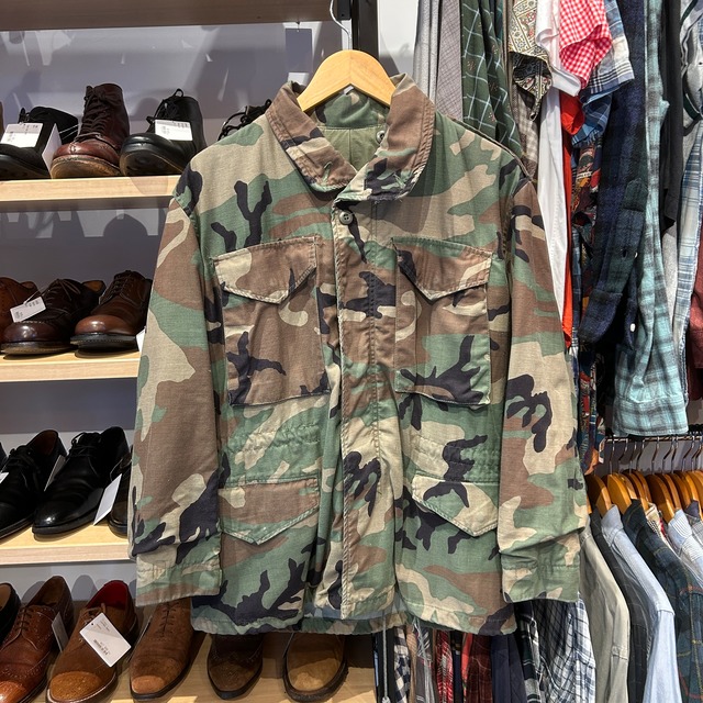 1980s US ARMY M-65 WOODLAND CAMO FIELD JACKET