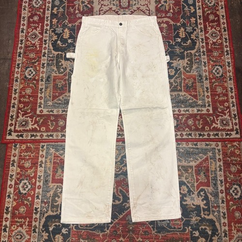 00s Dickies ペインターパンツ ホワイト ペイント W32 L32 W82cm M ワークパンツ ペンキ ヴィンテージ ディッキーズ アメカジ 90s