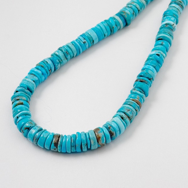 Lagoon Original ロンデル ターコイズ 一連 ネックレス 40cm