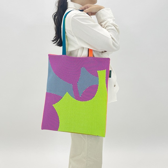【MASARU SUZUKI】鈴木マサル PIPING KNIT TOTE BAG PAPER LEAF パイピングニットトートバッグ -ペーパーリーフ-