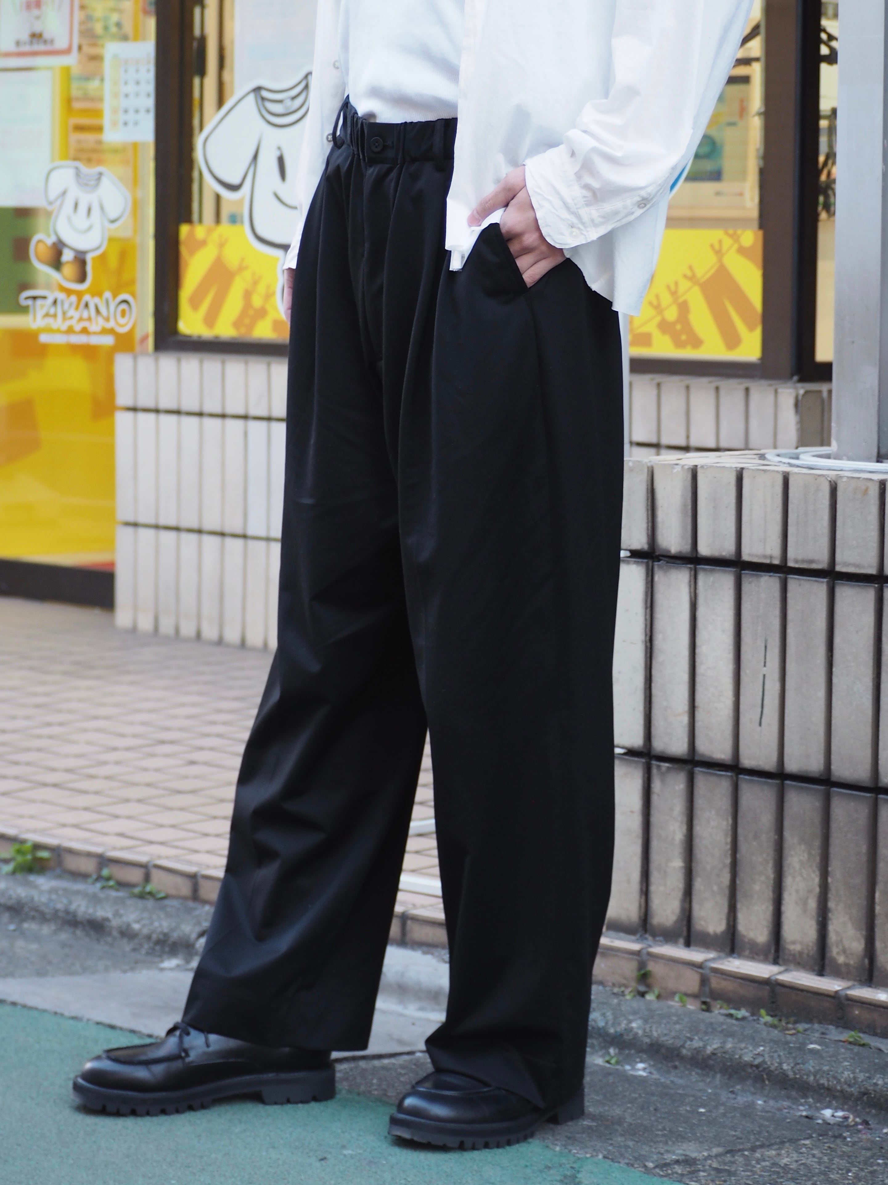 LAST1】KANEMASA PHIL. 46G Tuck Easy Pants(BLACK) | novastore