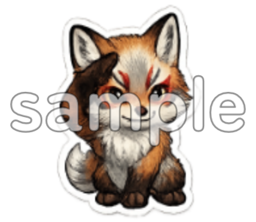 KABUKI FOX! Everyday Reaction Stickers | Cute & Simple Design 歌舞伎キツネのかわいい×実用性!使えるリアクションスタンプ集