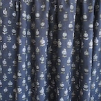 ブロックプリント生地【50cm単位】インド綿 小花柄B ネイビー×水色 #45593-NV2