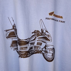 ジャージーズ　リンガーTシャツ　HONDA　バイクプリント　ビッグシルエット