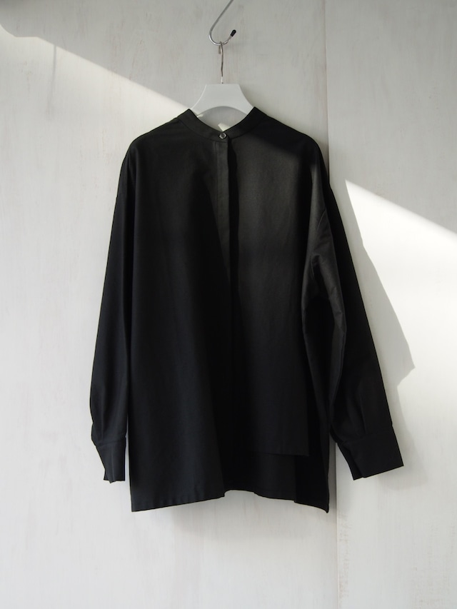 NATSUMI ZAMA　Long Sleeve Box Shirt　black【nz-s004-bk】