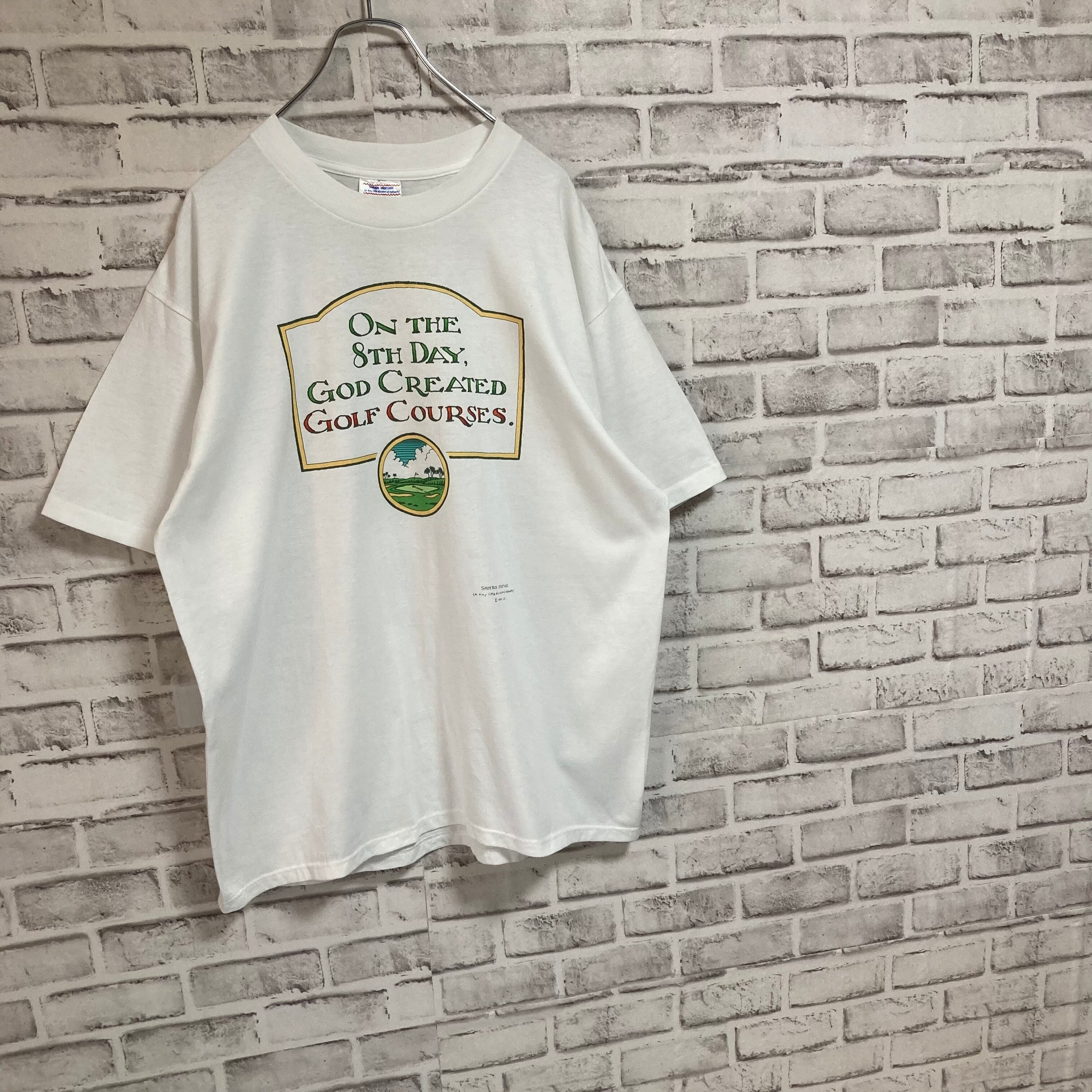 【SHOEBOX GREETING】S/S Tee XL 90s Made in USA vintage 企業モノ Tシャツ アメリカ製 アートT  ゴルフ シングルステッチ アメリカ USA 古着