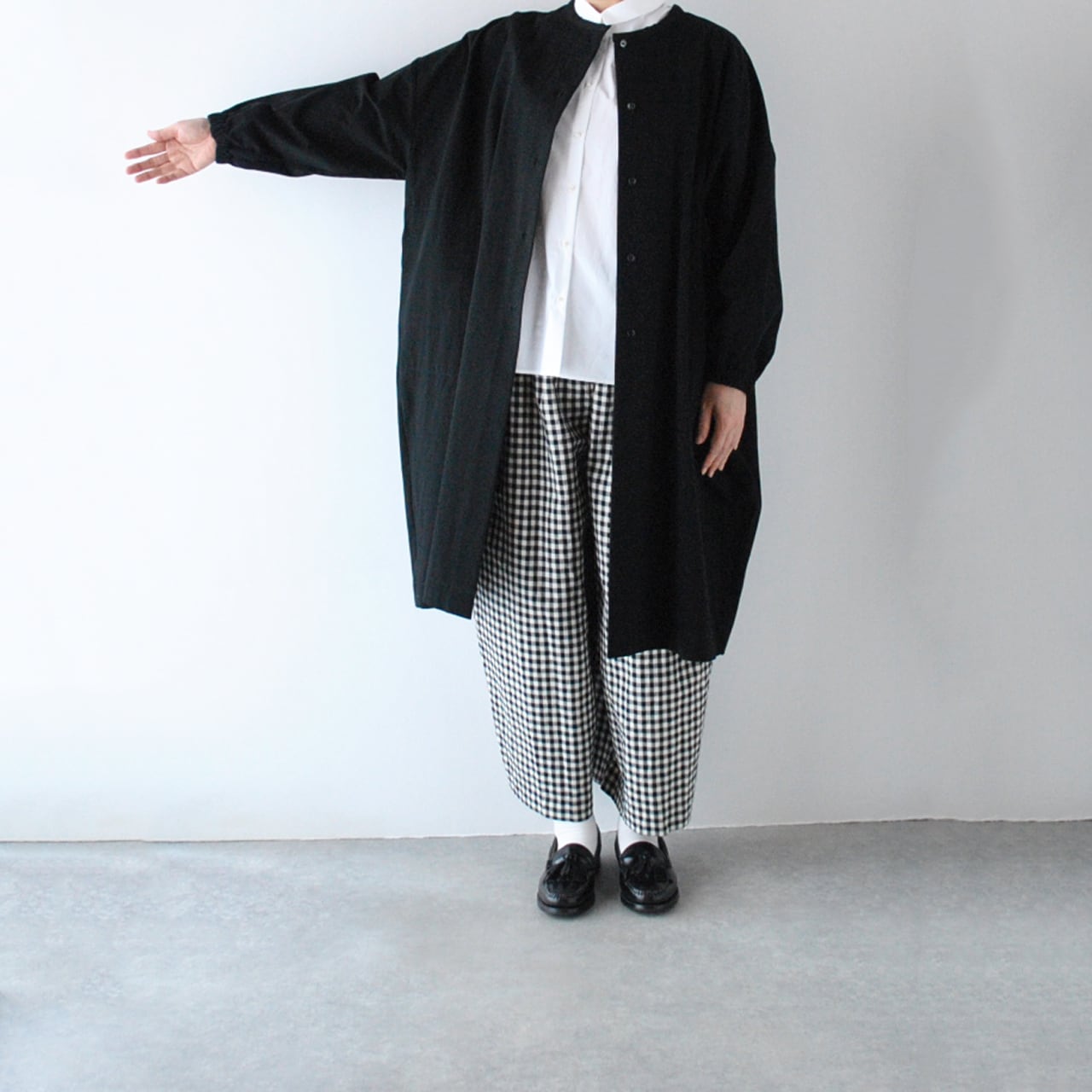 Atelier d'antan Daumier ｺｯﾄﾝｺｰﾄ (ﾌﾞﾗｯｸ) | NORTHWEST SELECT