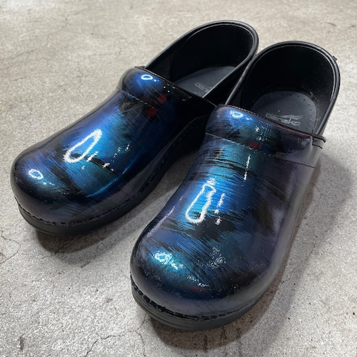 dansko プロフェッショナル パテント クロッグ 青 黒 41 25.5-