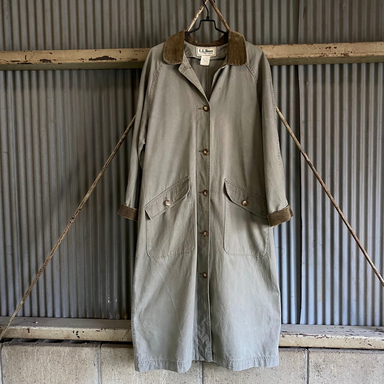 ビンテージ 80s メキシコ wool ロング コート エコファー