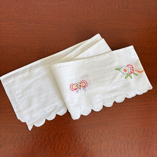 刺繍　棚飾り　色刺繍　ハンドメイドインテリア　野花　12clek23-1