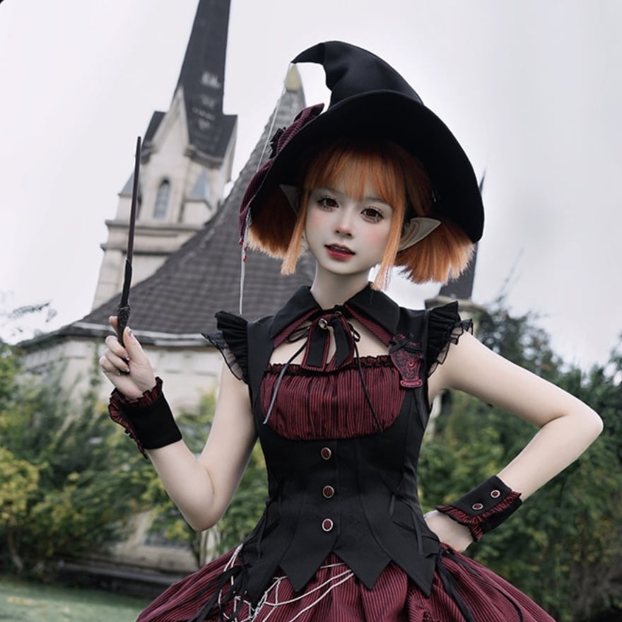 ゴスロリ AliceGirl 魔女シリーズ 三角帽子 ゴシックロリィタ ヘッド