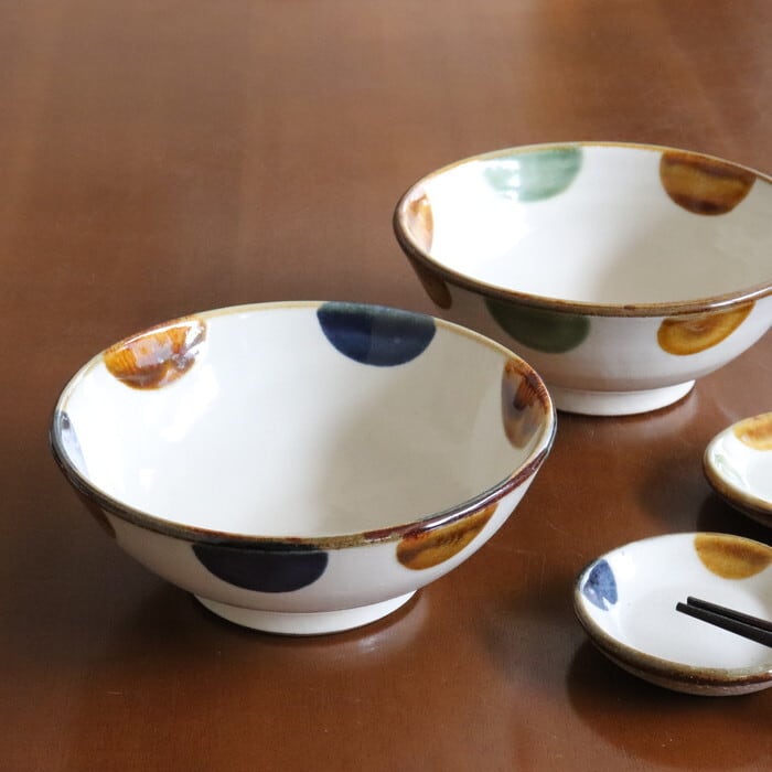やちむん 陶眞窯 5寸鉢 ドット Yachimun Bowl Dot #206 | 和食器のお店