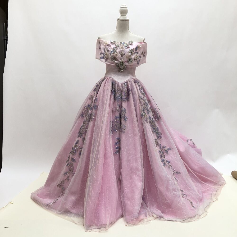 中古 カラードレス プリンセス ピンク 11号程度 C-341