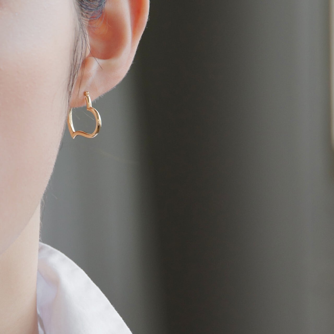 K18イエローゴールド ハートフープピアス 【MKY0115P1】 | MONICE/モニス