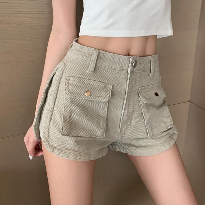 ウェストショーツ サマー薄手パンツ レッドAライン 夏物 ブルマー YY-ファッション77074191186